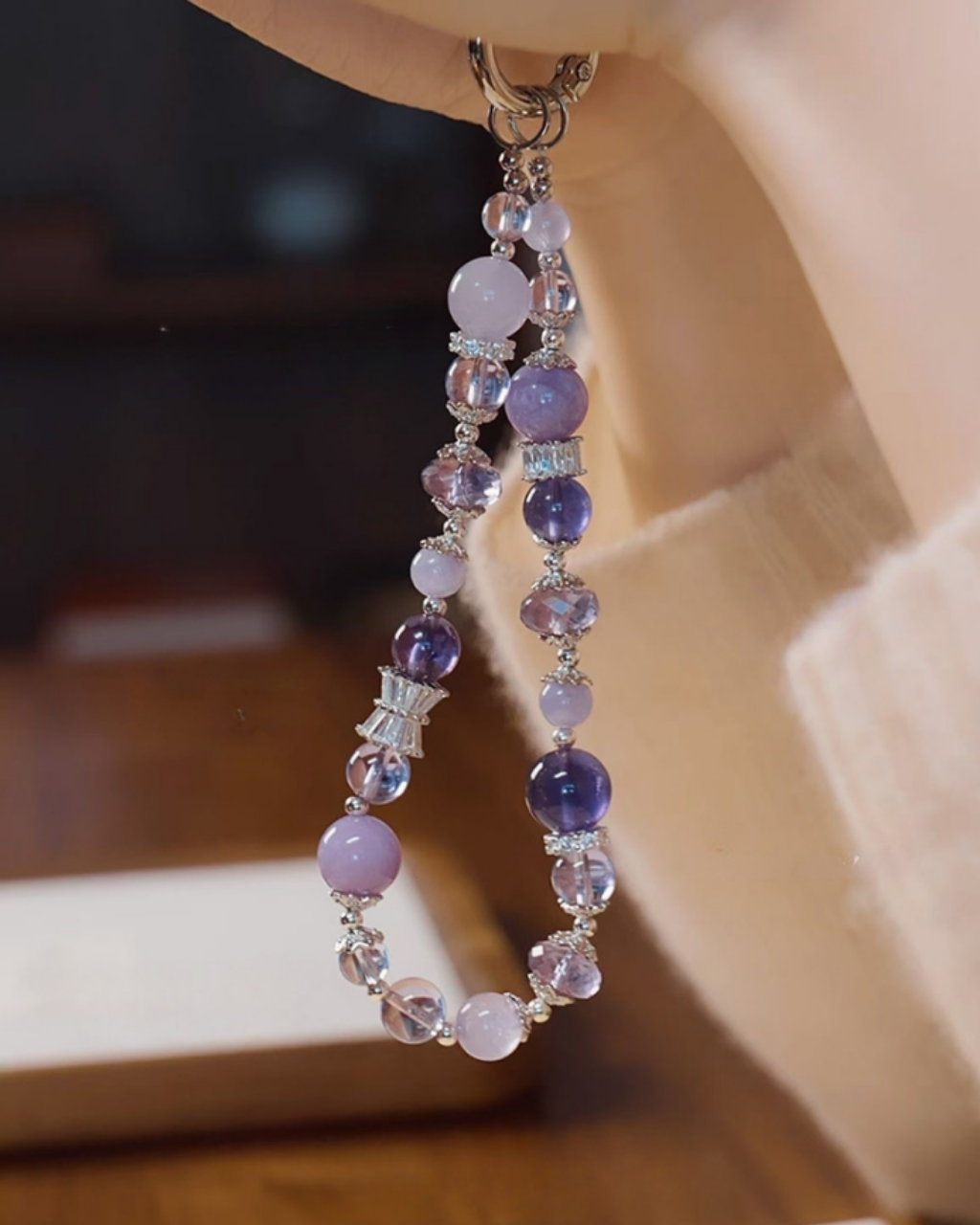 Phone Charm, Nine Purple Fire, Amethyst, Support Your Studies