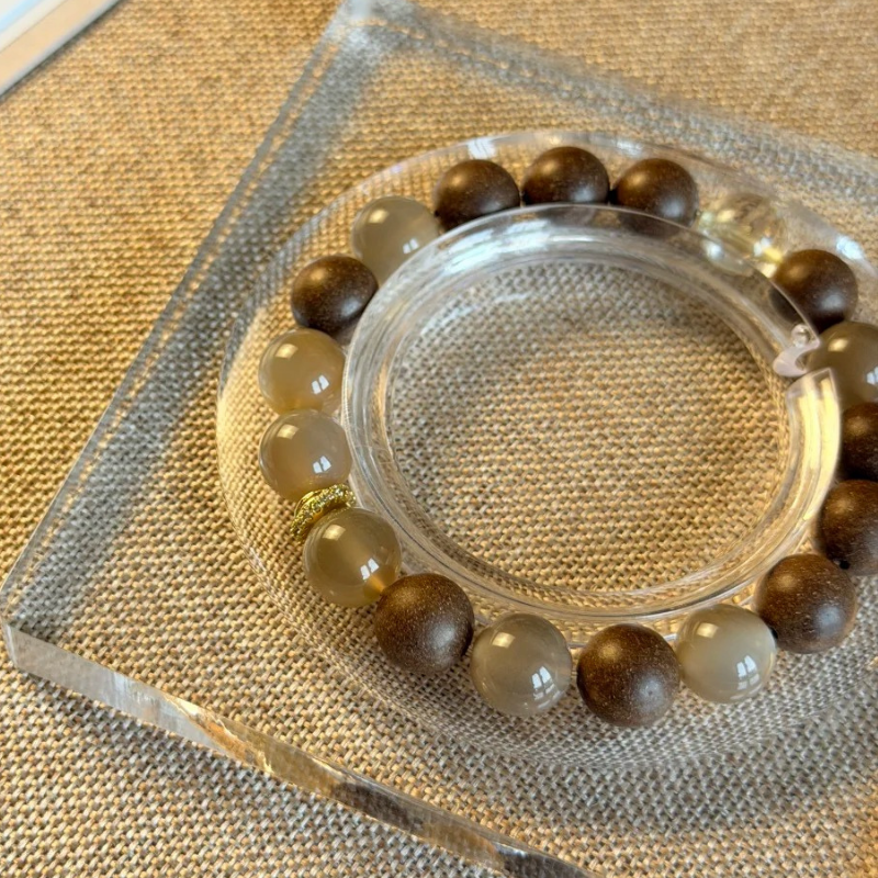 Herbal Incense Bracelet｜"Milky Moonstone", Intuition & Calm, Various Herbal Recipes Available