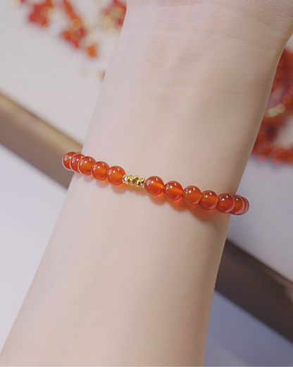 Everluck Red Agate Bracelet, Lucky Shift