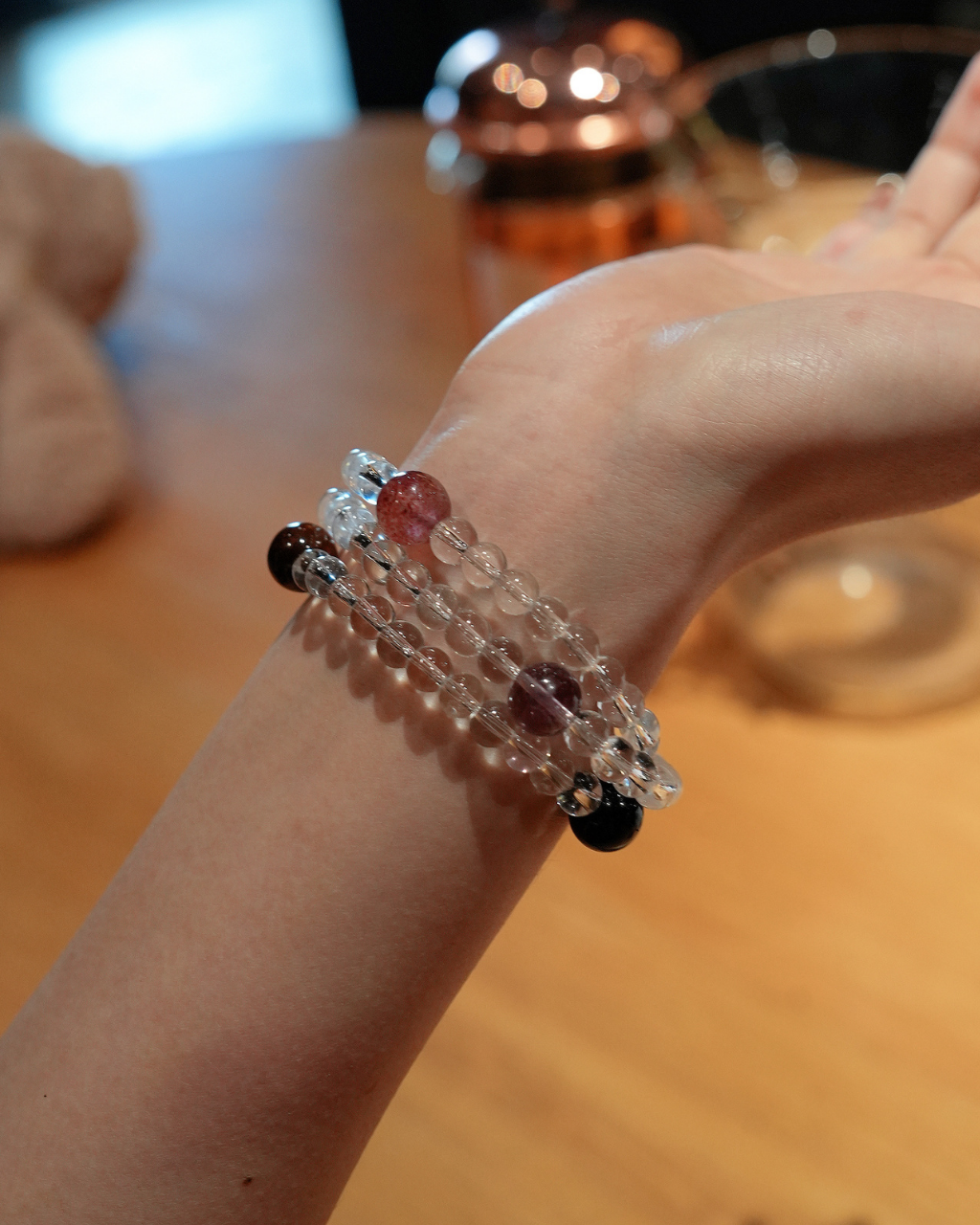 Stellar Array, Multi-Wrap Clear Quartz & Mixed Crystal Bracelet, Shield Your Energy