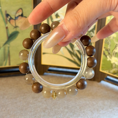 Herbal Incense Bracelet｜"Milky Moonstone", Intuition & Calm, Various Herbal Recipes Available