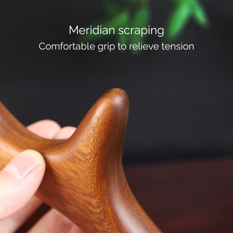 Acupressure Comb | Triangle Bird - Natural Golden Sandalwood Multi-Functional Tool for Acupoint & Meridian Massage