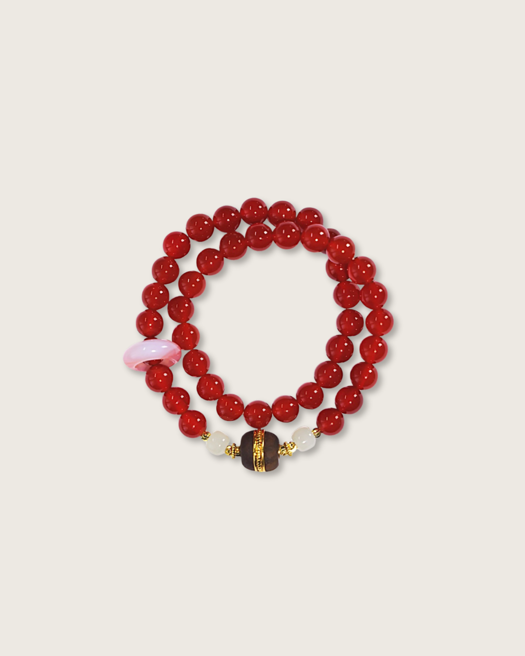 Ember Flow, Multi-Wrap Red Agate Bracelet, Ignite Your Energy