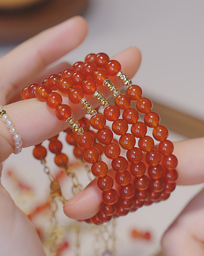 Everluck Red Agate Bracelet, Lucky Shift