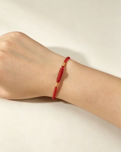Vajra Knot Red String Bracelet for Strength