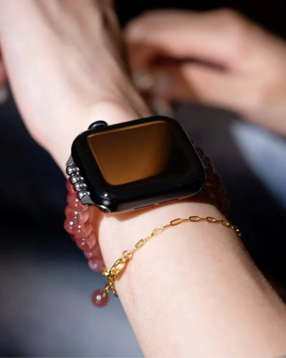 Watch Band – Yilan Rose Strawberry Quartz Pixiu, Love & Happiness
