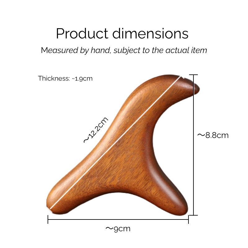 Acupressure Comb | Triangle Bird - Natural Golden Sandalwood Multi-Functional Tool for Acupoint & Meridian Massage
