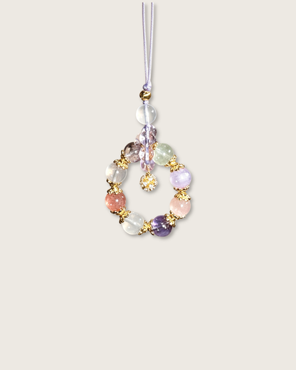 Phone Charm, Smooth Sailing, Amethyst Quartz, Clear Your Path
