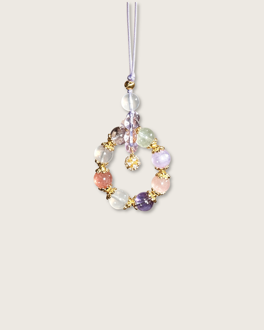 Phone Charm, Smooth Sailing, Amethyst Quartz, Clear Your Path