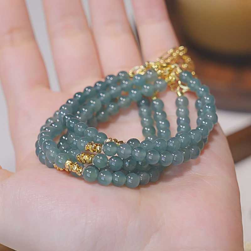 Bracelet | Wrist Galaxy – Blue Water Jadeite for Calm & Protection