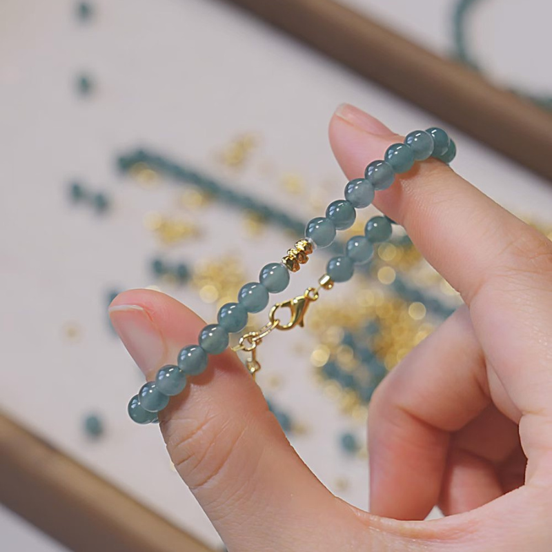Bracelet | Wrist Galaxy – Blue Water Jadeite for Calm & Protection