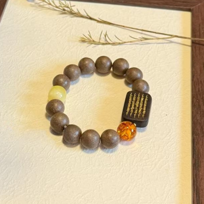 Herbal Incense Bracelet｜"Five Sutras Blessing", Beeswax & Sandalwood, Various Herbal Recipes Available