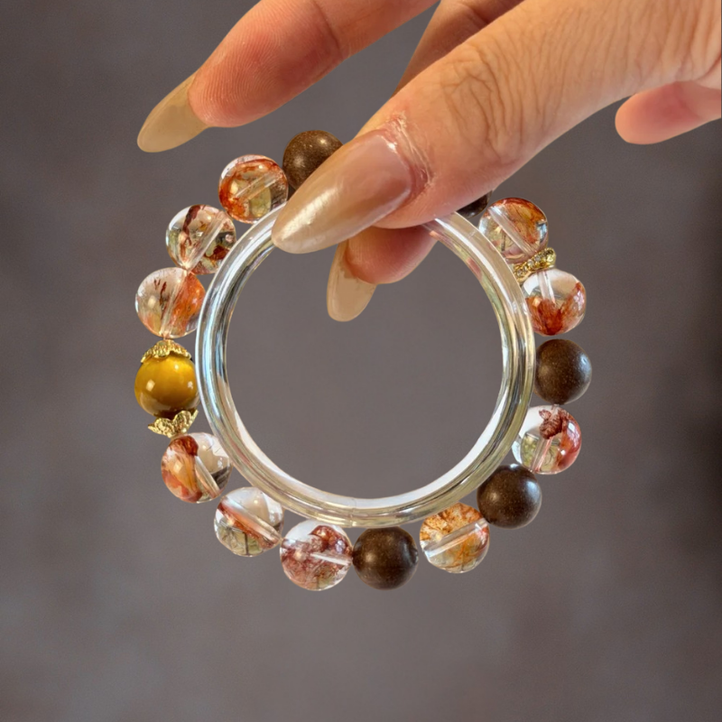 Herbal Incense Bracelet｜"Golden Fortune", Tiger's Eye & Koi Phantom, Various Herbal Recipes Available