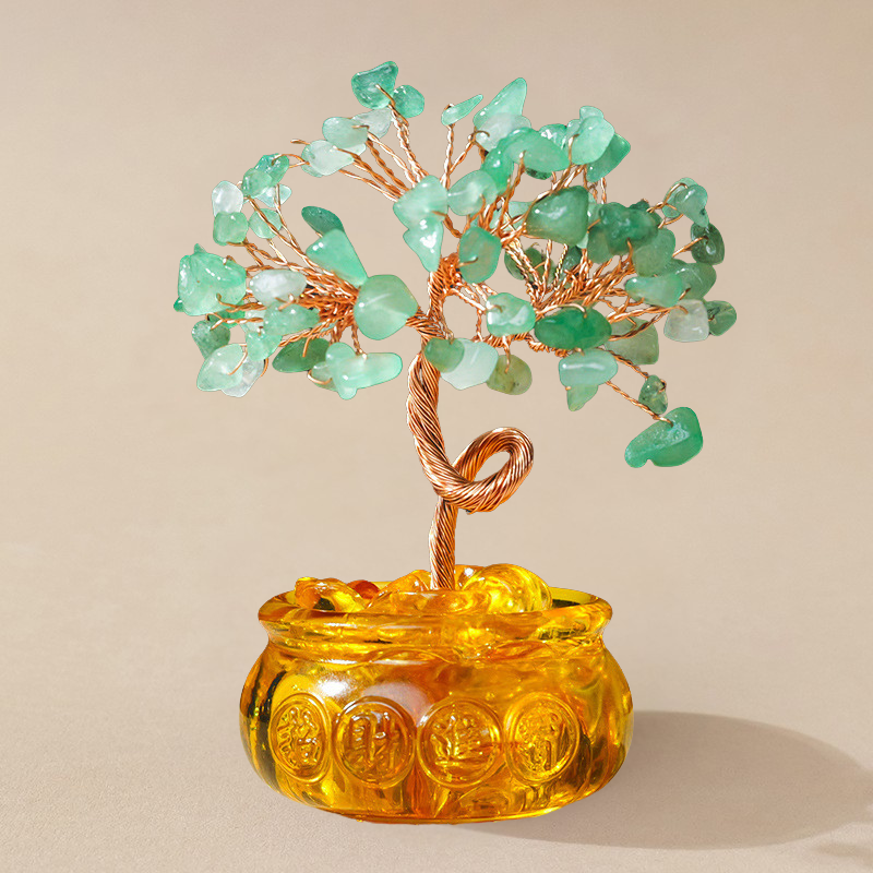 Aventurine Feng Shui Money Tree - Luck & Prosperity Planter
