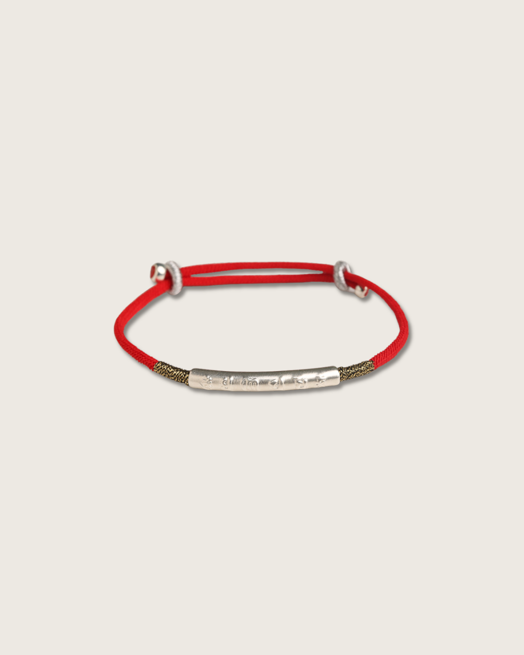 Tibetan Six-Syllable Mantra Red String Bracelet for Blessing