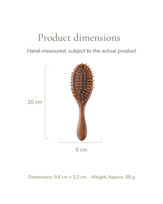 Massage Cushion Comb - Wood, For Gentle Meridian Combing