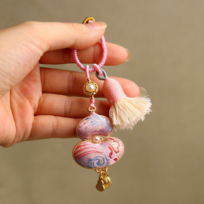 Embroidered Gourd Charm | Classic Symbol of Good Fortune with Braided Tassel