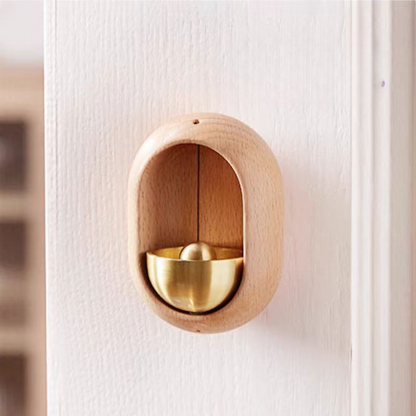 Oval Solid Wood Door Chime | Feng Shui Entryway Energy Tool