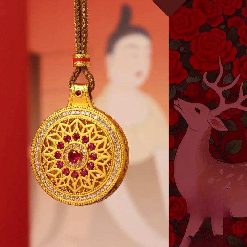 Gold-Plated 925 Silver｜Rose Compass Pendant - Navigate Love & Your True Path, A Symbolic Guide