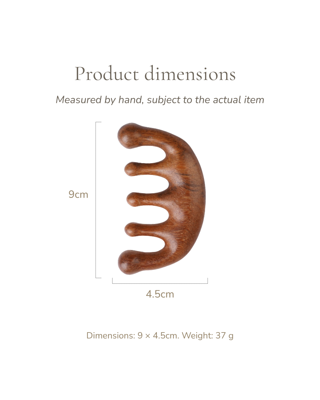Massage Comb - Wood, For Head Relaxation & Daily Meridian Care