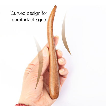 Massage Comb | Antler-Shaped Rake - Natural Golden Sandalwood for Meridian Massage