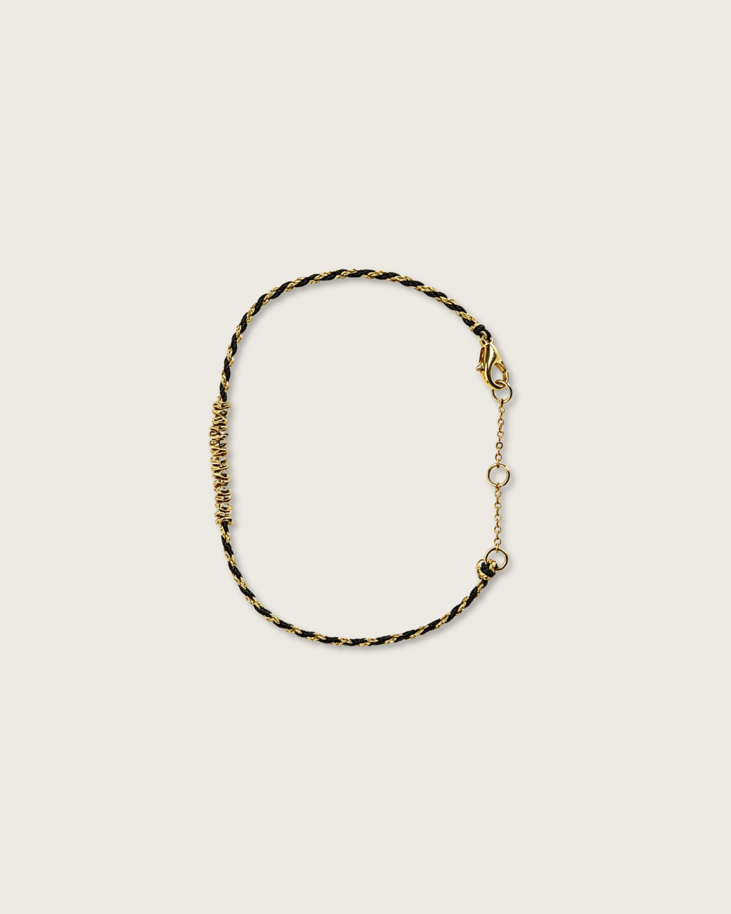 Handwoven Cord Series, Dark Gold Guardian Bracelet, Protection