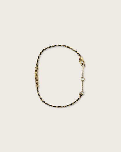 Handwoven Cord Series, Dark Gold Guardian Bracelet, Protection