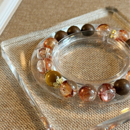 Herbal Incense Bracelet｜"Golden Fortune", Tiger's Eye & Koi Phantom, Various Herbal Recipes Available