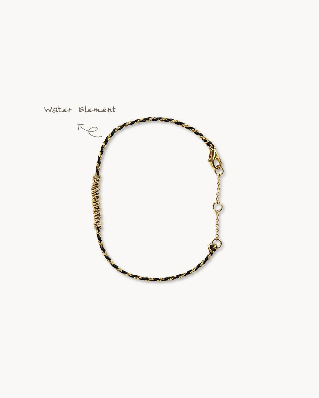 Handwoven Cord Series, Dark Gold Guardian Bracelet, Protection
