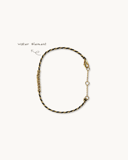 Handwoven Cord Series, Dark Gold Guardian Bracelet, Protection