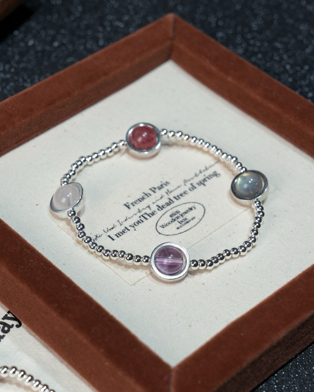 Silver Spring, Strawberry & Rose Quartz Bracelet, Attract Love