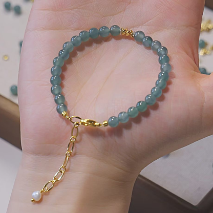 Bracelet | Wrist Galaxy – Blue Water Jadeite for Calm & Protection