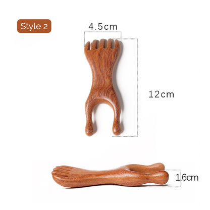 Massage Comb | Antler-Shaped Rake - Natural Golden Sandalwood for Meridian Massage