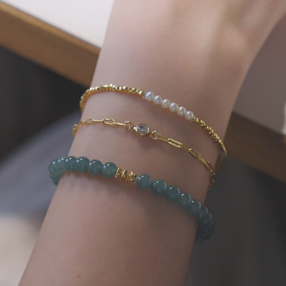 Bracelet | Wrist Galaxy – Blue Water Jadeite for Calm & Protection
