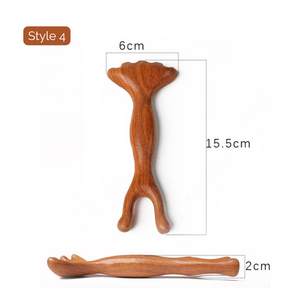 Massage Comb | Antler-Shaped Rake - Natural Golden Sandalwood for Meridian Massage