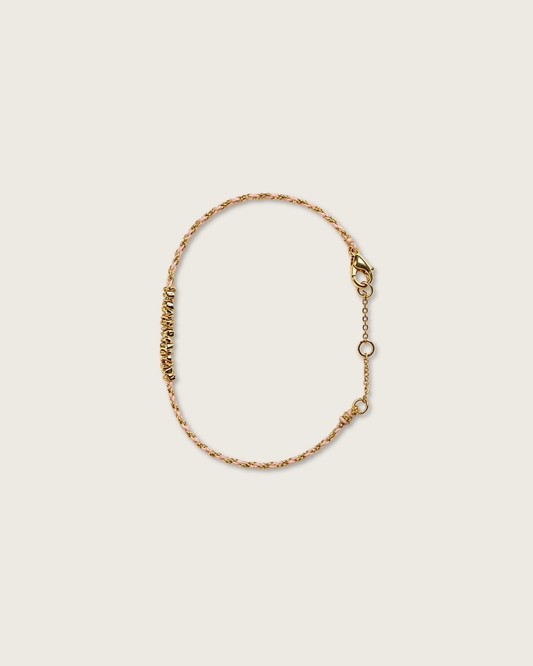 Handwoven Cord Series, Pink Haze Bracelet, Attract Connections
