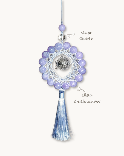 Hanging Charm, Purple Breeze, Lilac Chalcedony, Balance Your Space