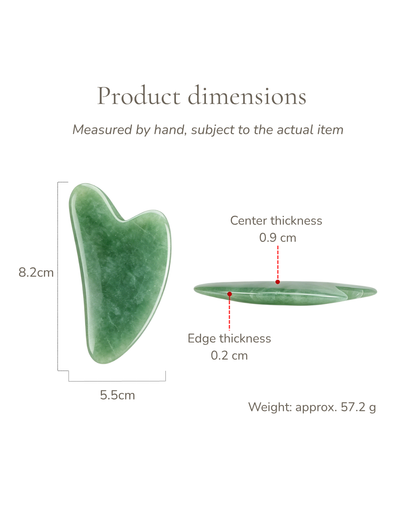 3D Jade Gua Sha Board - Green Aventurine