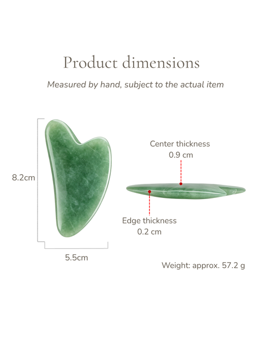 3D Jade Gua Sha Board - Green Aventurine