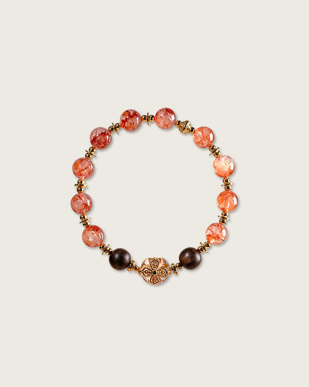 Lucky Koi, Red Hematoid & Agarwood Bracelet, Shift Your Fortune