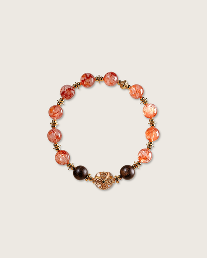 Lucky Koi, Red Hematoid & Agarwood Bracelet, Shift Your Fortune