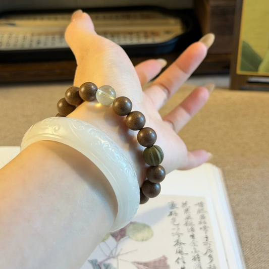 Herbal Incense Bracelet｜"Heart-Centered Clarity", Green Fluorite, Various Herbal Recipes Available