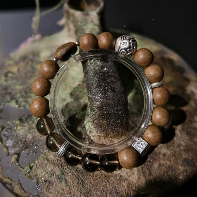 Herbal Incense Bracelet｜"Wealth & Luck", Agarwood & Silver Cloud, Various Herbal Recipes Available
