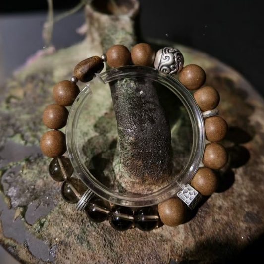 Herbal Incense Bracelet｜"Wealth & Luck", Agarwood & Silver Cloud, Various Herbal Recipes Available