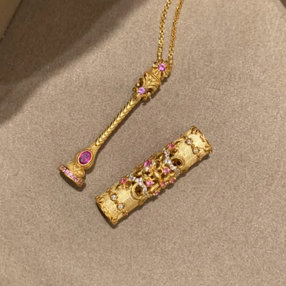 Gold-Plated 925 Silver｜Iris Magic Wand Jewelry Set (Necklace+Bracelet)