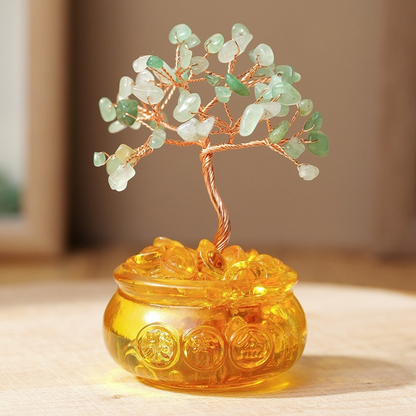 Aventurine Feng Shui Money Tree - Luck & Prosperity Planter
