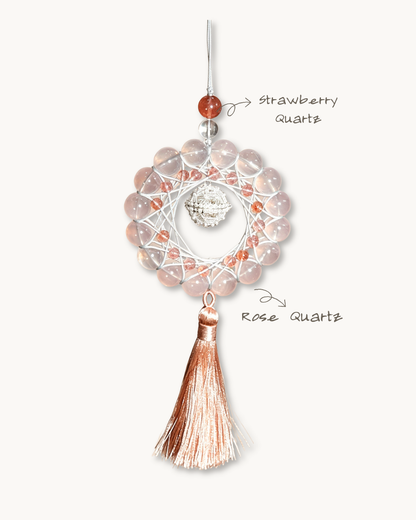 Hanging Charm, Pink Princess, Rose Quartz, Open Your Space