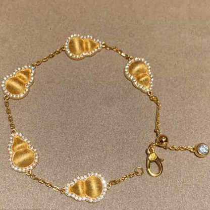 Gold-Plated 925 Silver｜ Five Gourd Bracelet