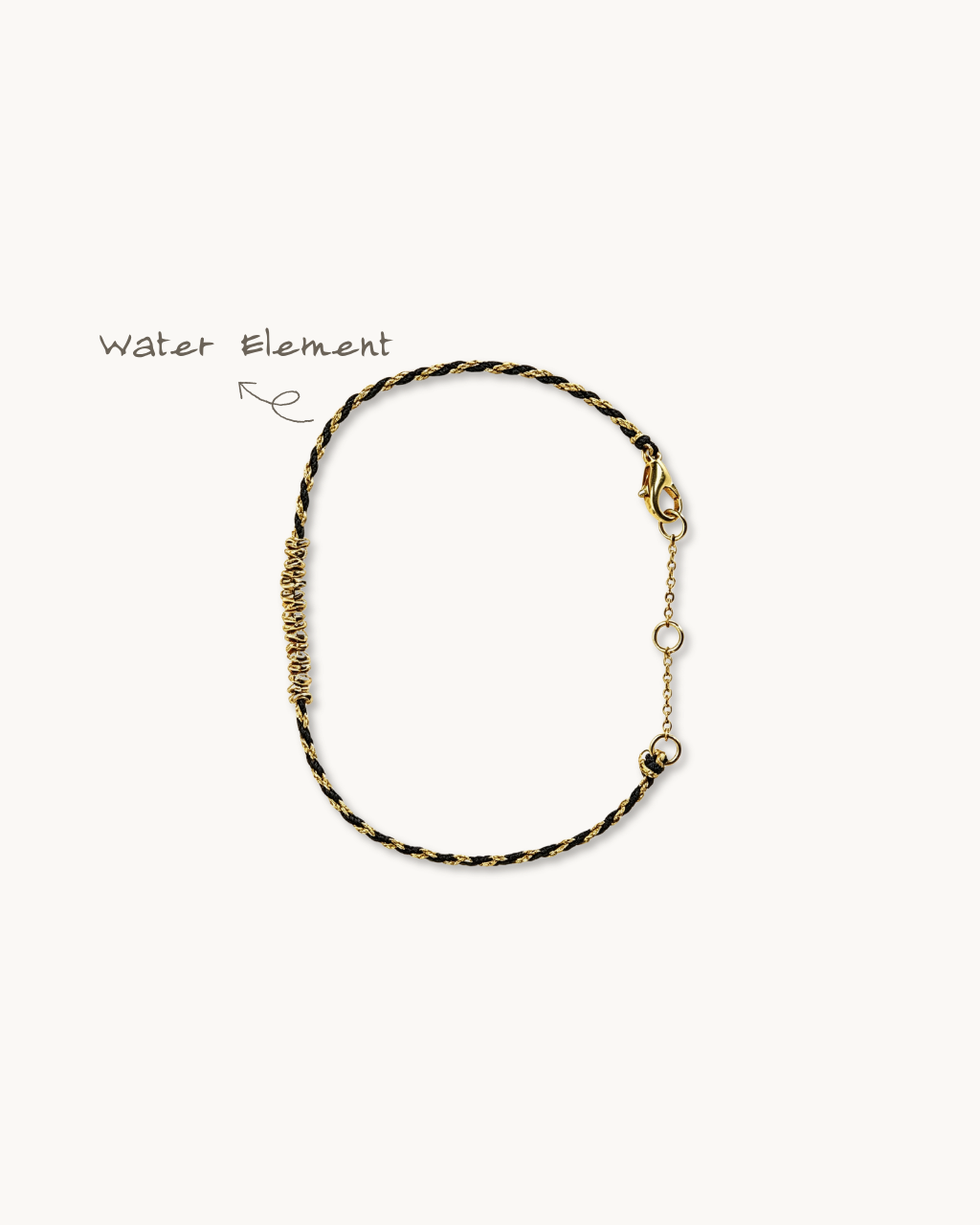 Handwoven Cord Series, Dark Gold Guardian Bracelet, Protection