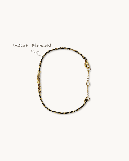 Handwoven Cord Series, Dark Gold Guardian Bracelet, Protection
